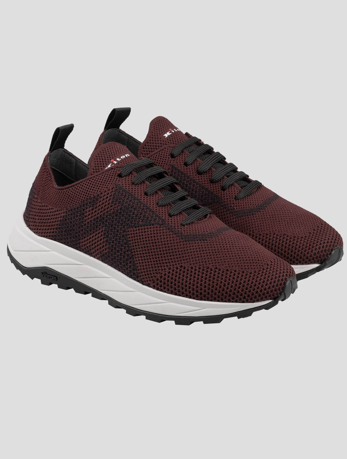Kiton Kiton Burgundy Pl Pu Wool Sneakers Burgundy 000