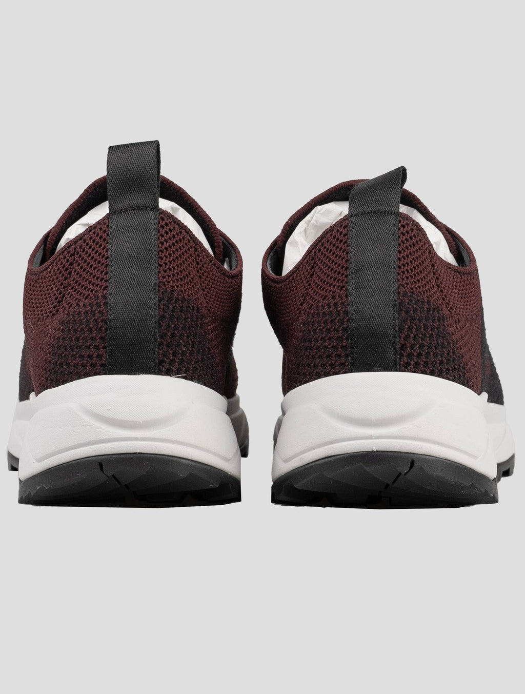 Kiton Burgundy Pl Pu Wool Sneakers