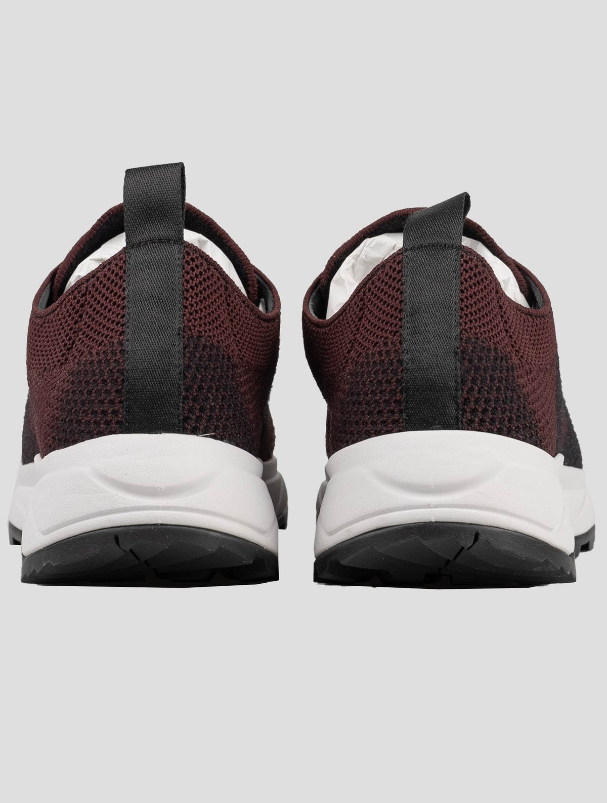 Kiton Burgundy Pl Pu Wool Sneakers