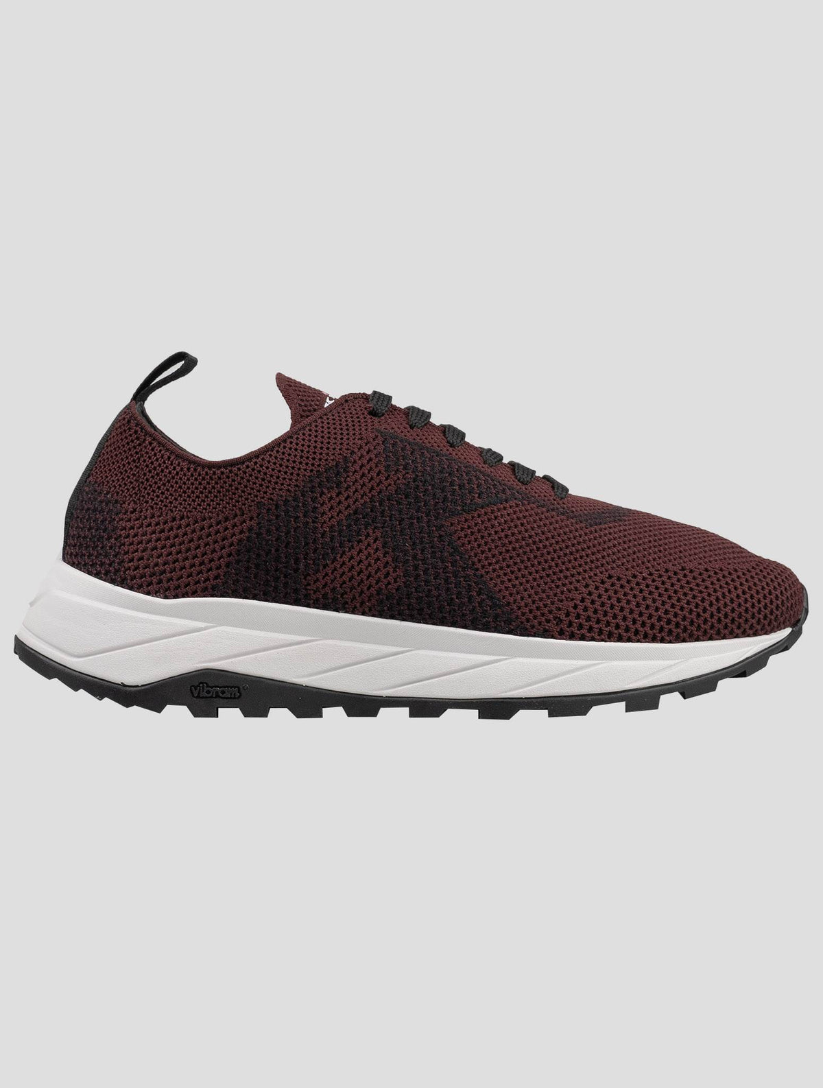 Kiton Burgundy Pl Pu Wool Sneakers