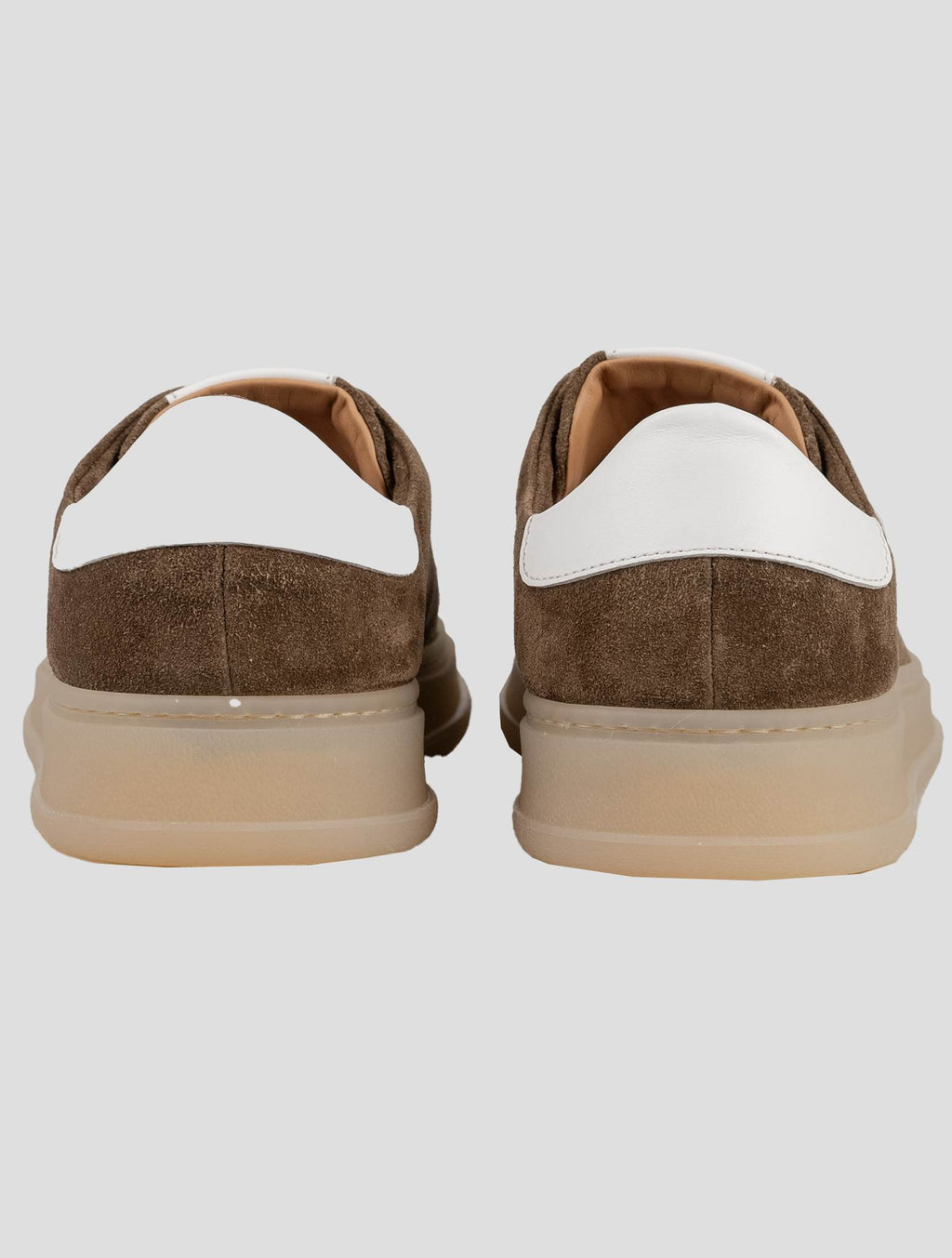 Kiton Beige Leather Suede Sneakers