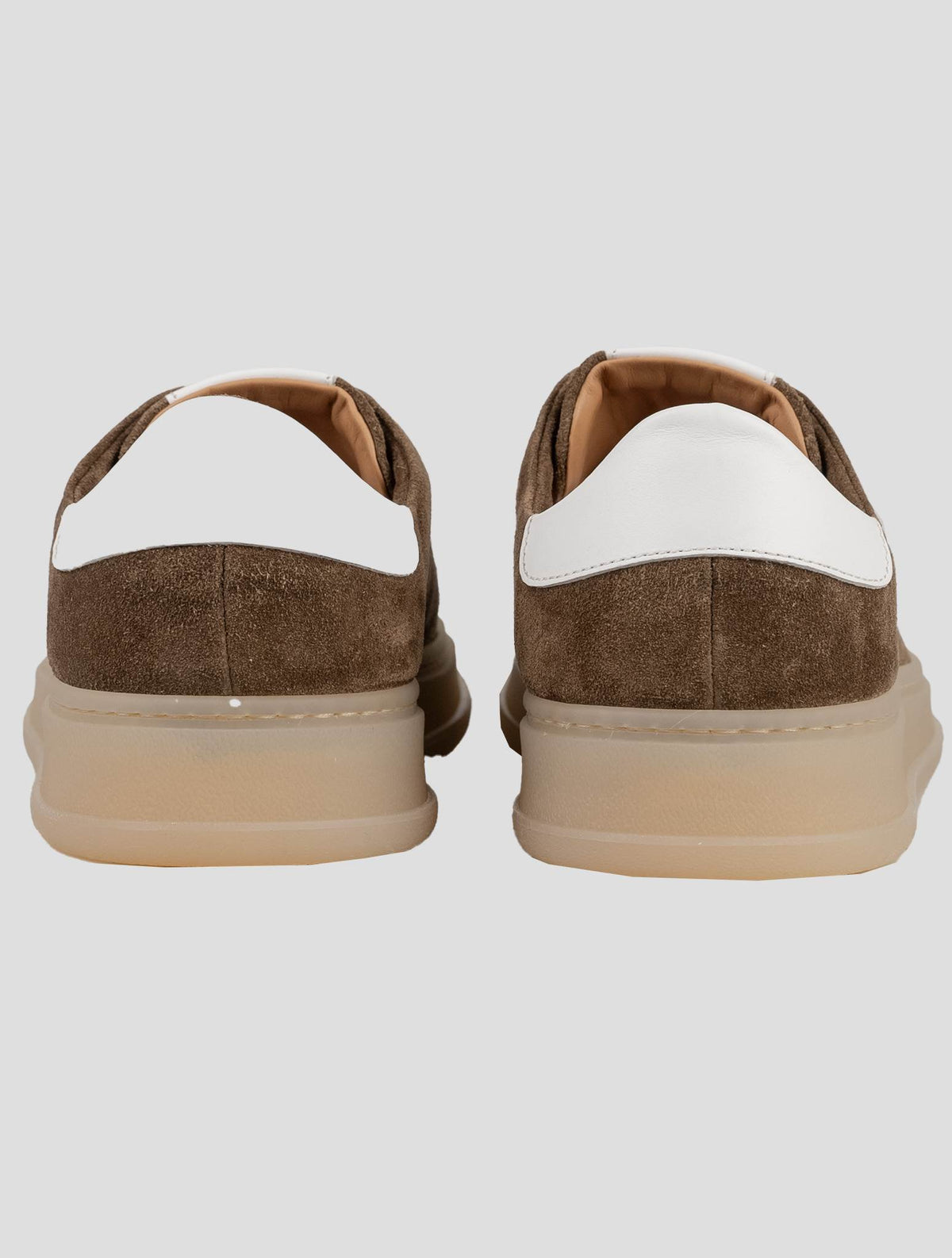 Kiton Beige Leather Suede Sneakers
