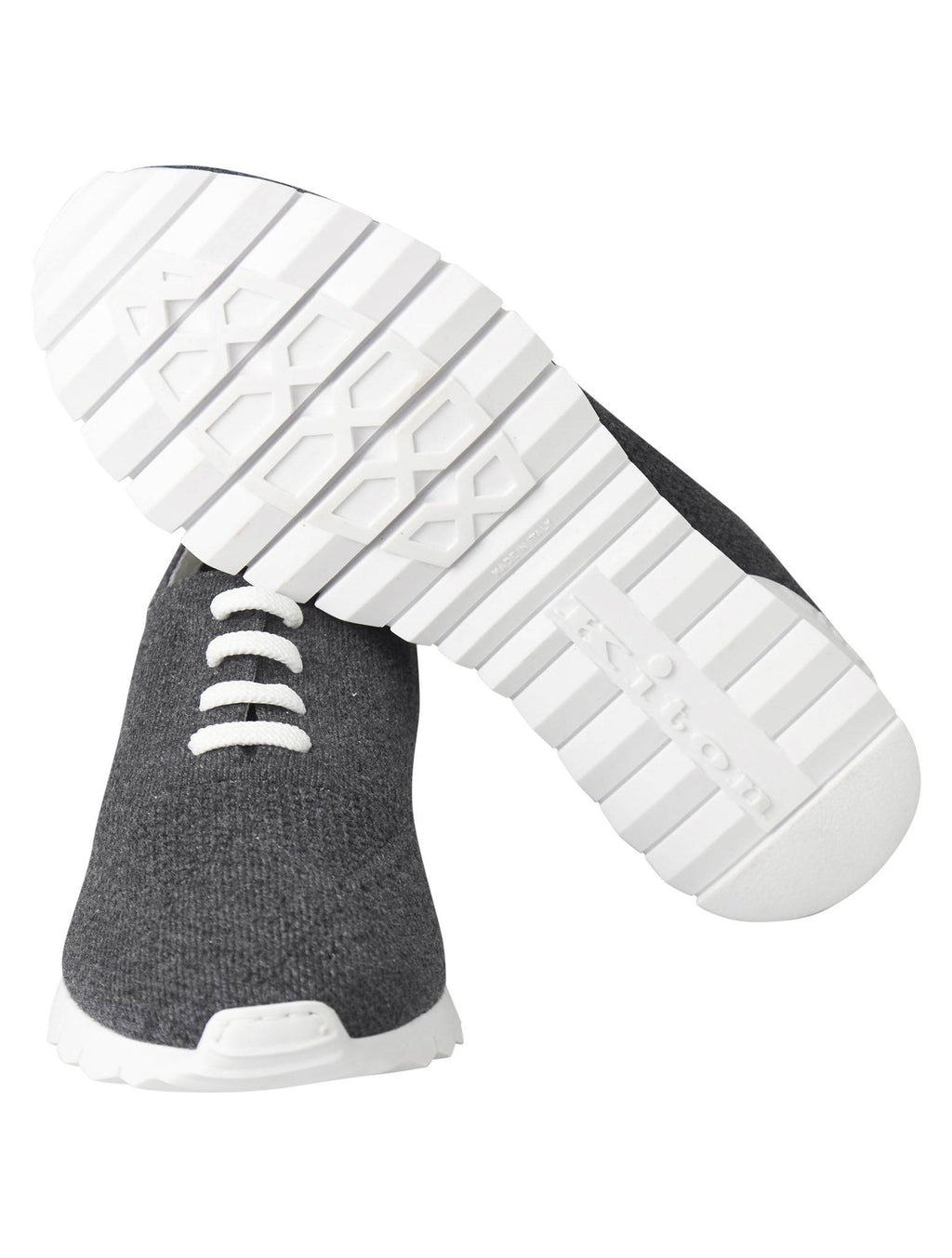 Kiton Gray Cashmere Sneaker