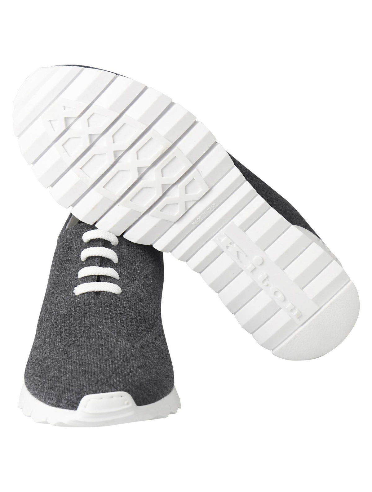 Kiton Gray Cashmere Sneaker
