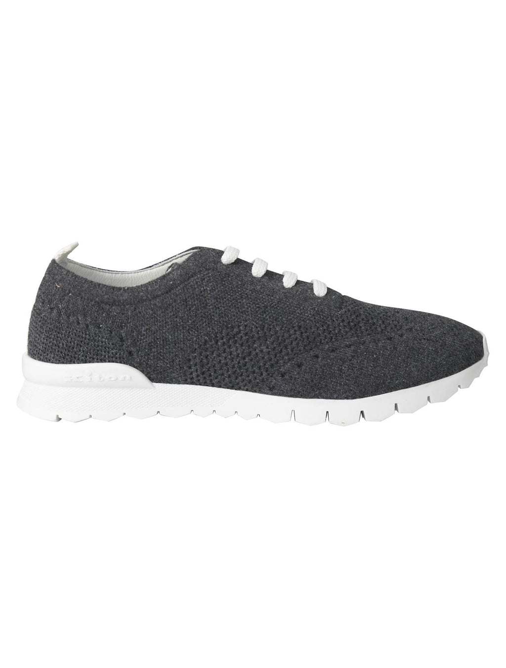 Kiton Gray Cashmere Sneaker