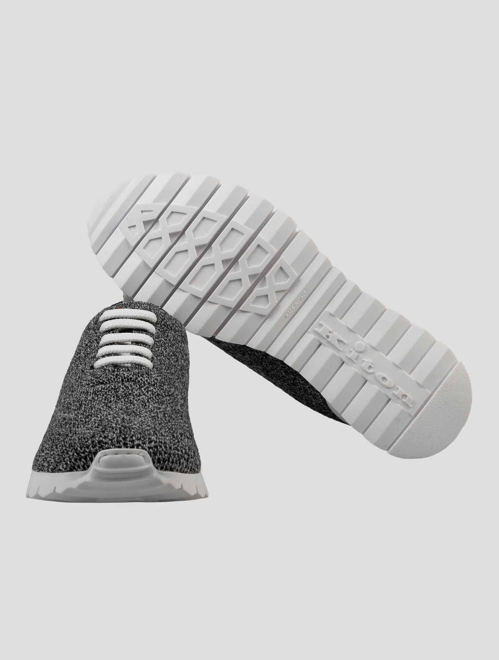 Kiton Gray Cashmere Pl Sneakers
