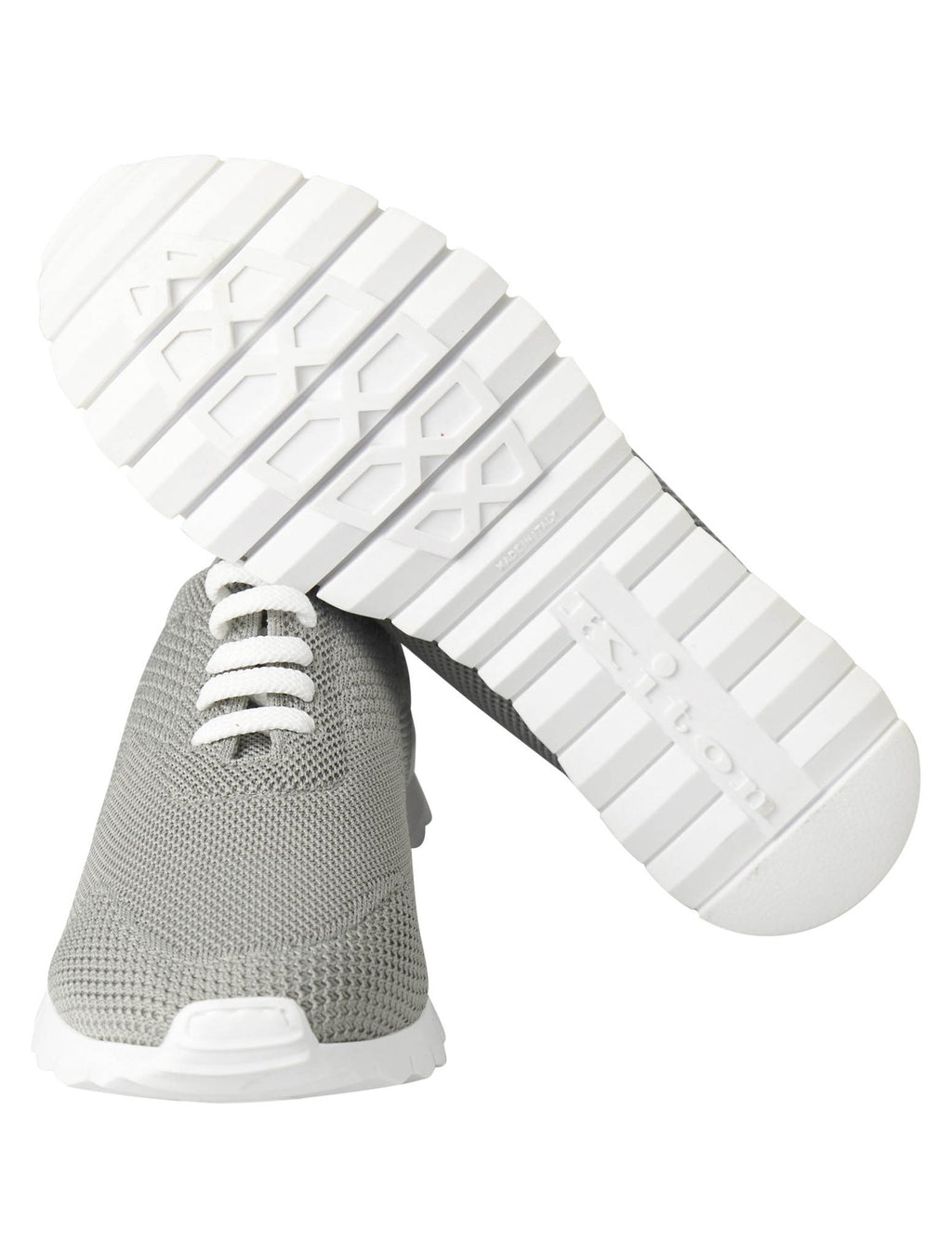 Kiton Gray Cotton Ea Sneaker Fits