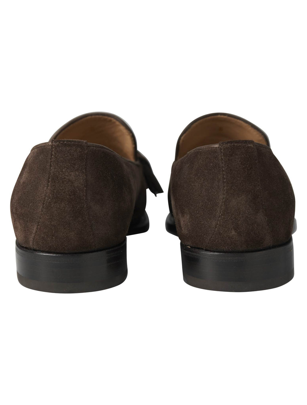 Kiton Brown Leather Suede Loafers