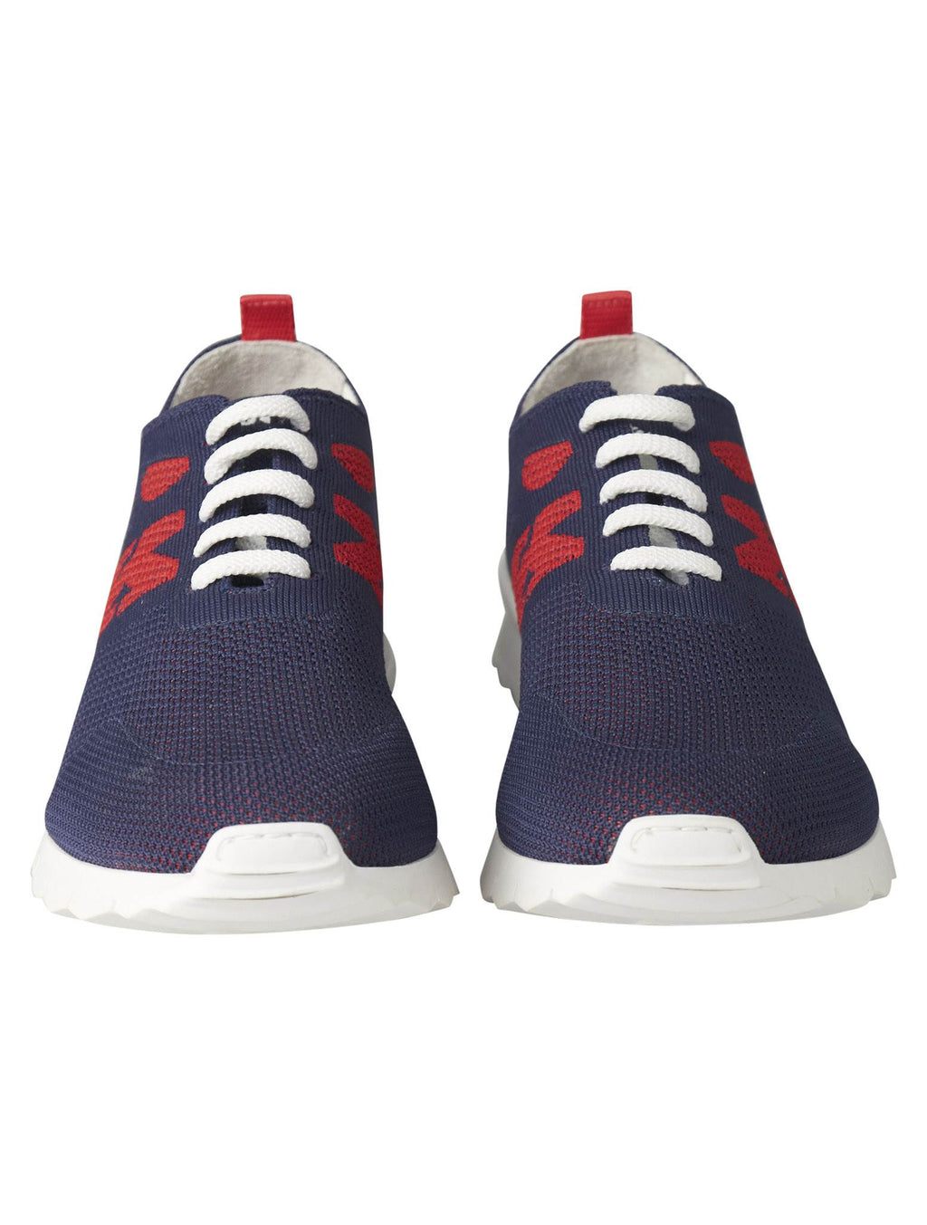 Kiton Kiton Blue Red Cotton Ea Sneaker Fits Blue / Red 001
