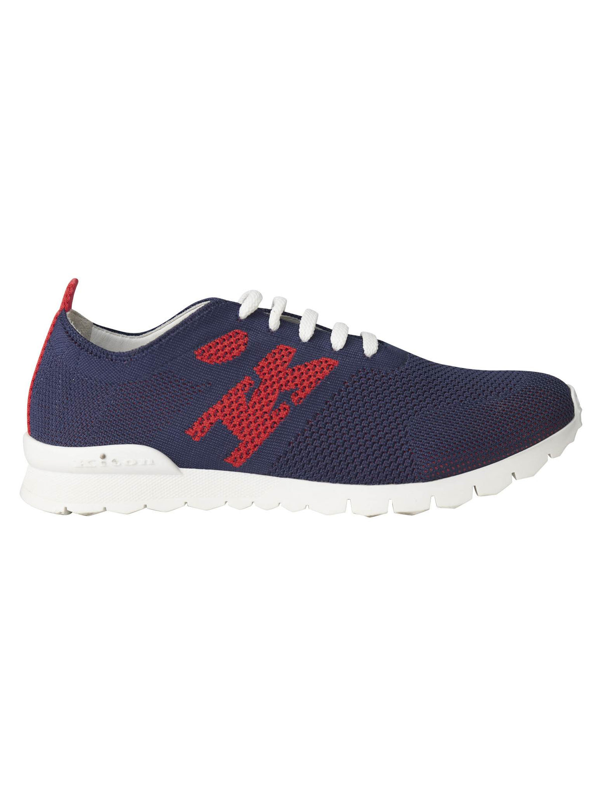 Kiton Blue Red Cotton Ea Sneaker Fits