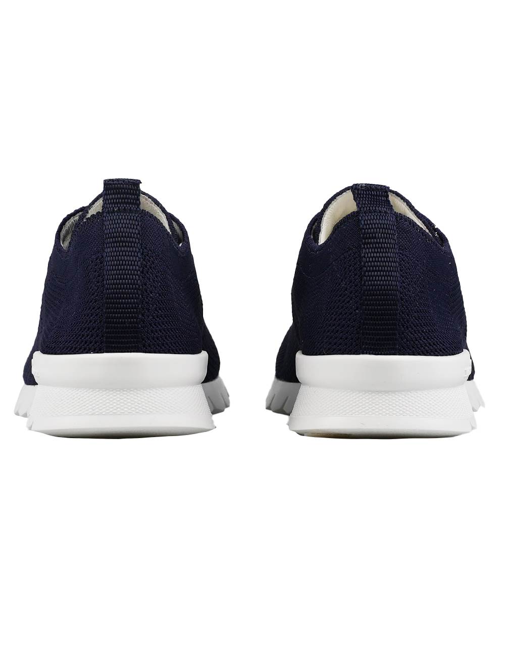 Kiton Blue Navy Cotton Ea Sneakers