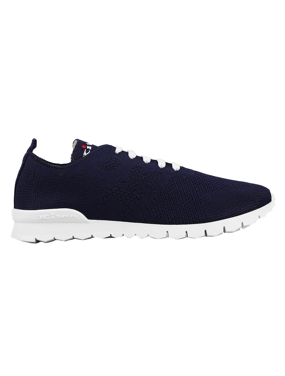 Kiton Blue Navy Cotton Ea Sneakers