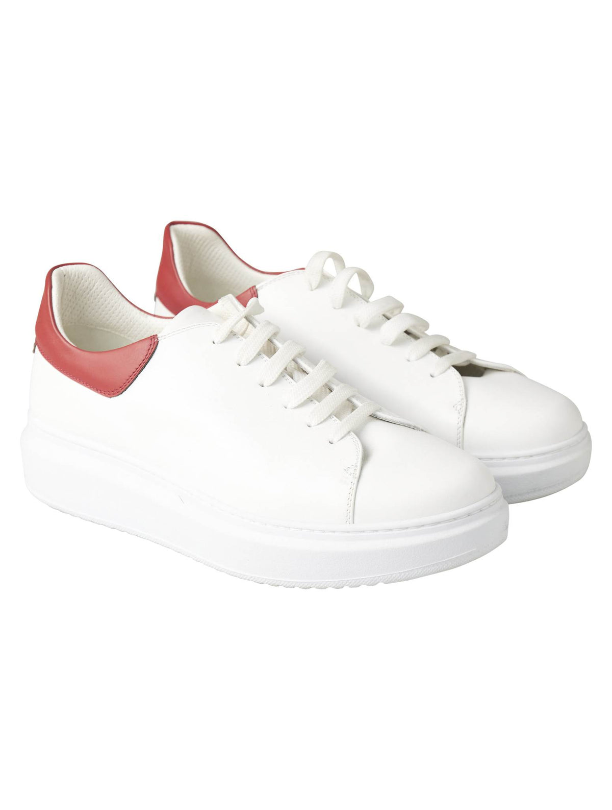 Kiton White Red Leather Sneaker