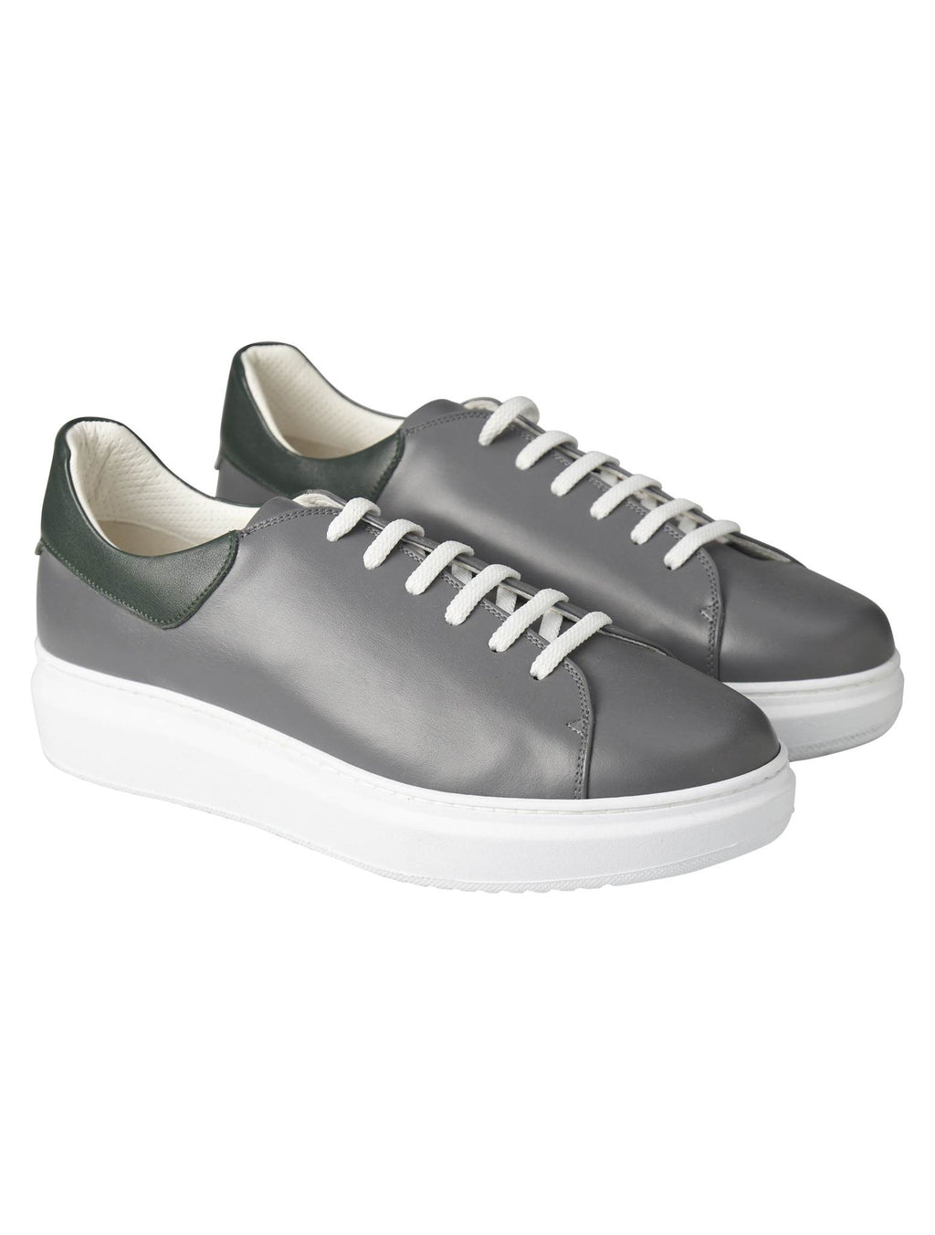 Kiton Gray green Leather Suede