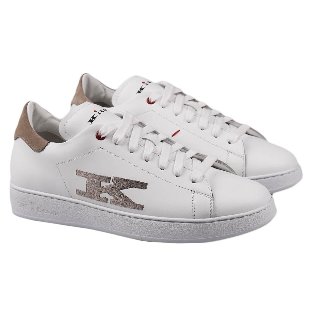 Kiton Kiton White Leather Sneakers White 000