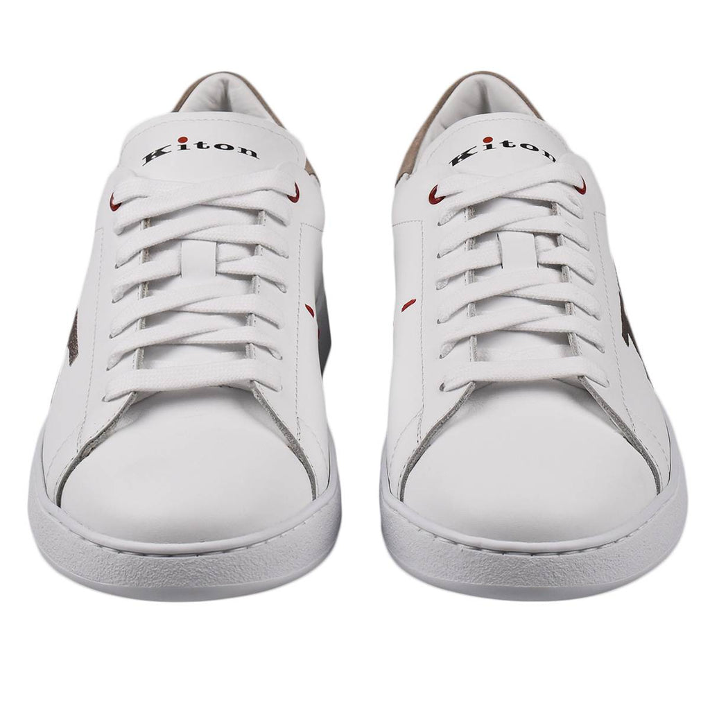 Kiton Kiton White Leather Sneakers White 001