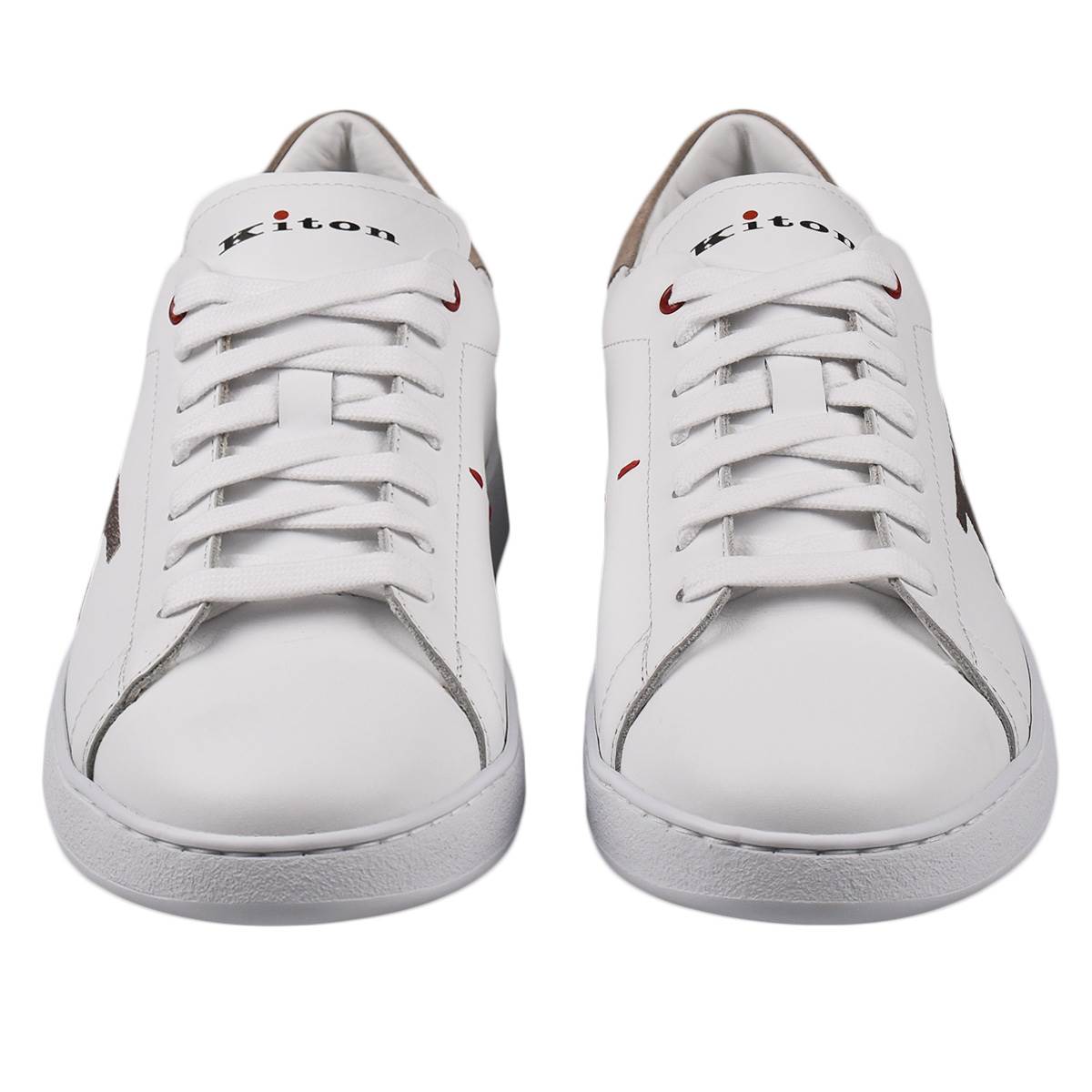 Kiton Kiton White Leather Sneakers White 001
