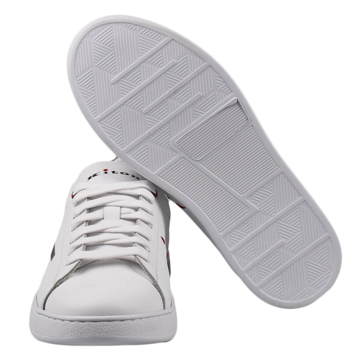 Kiton White Leather Sneakers