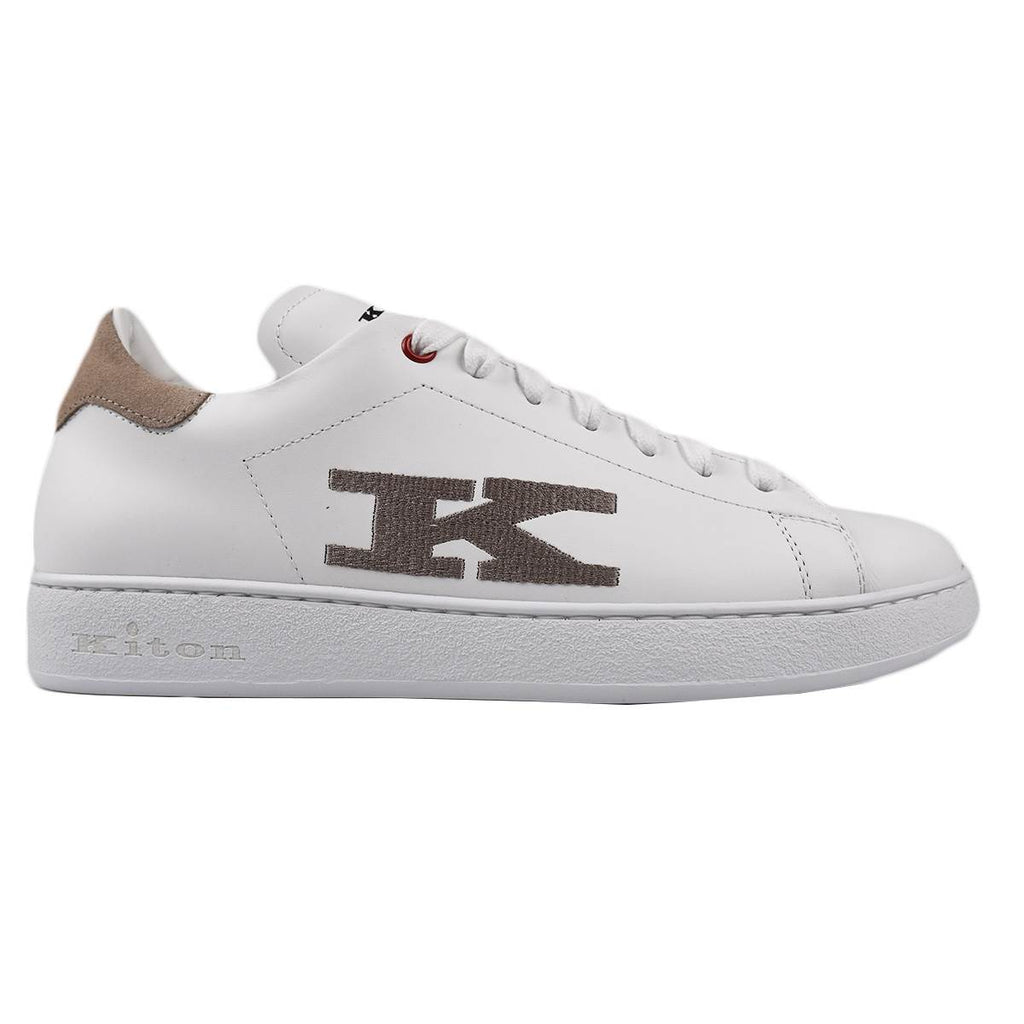 Kiton White Leather Sneakers