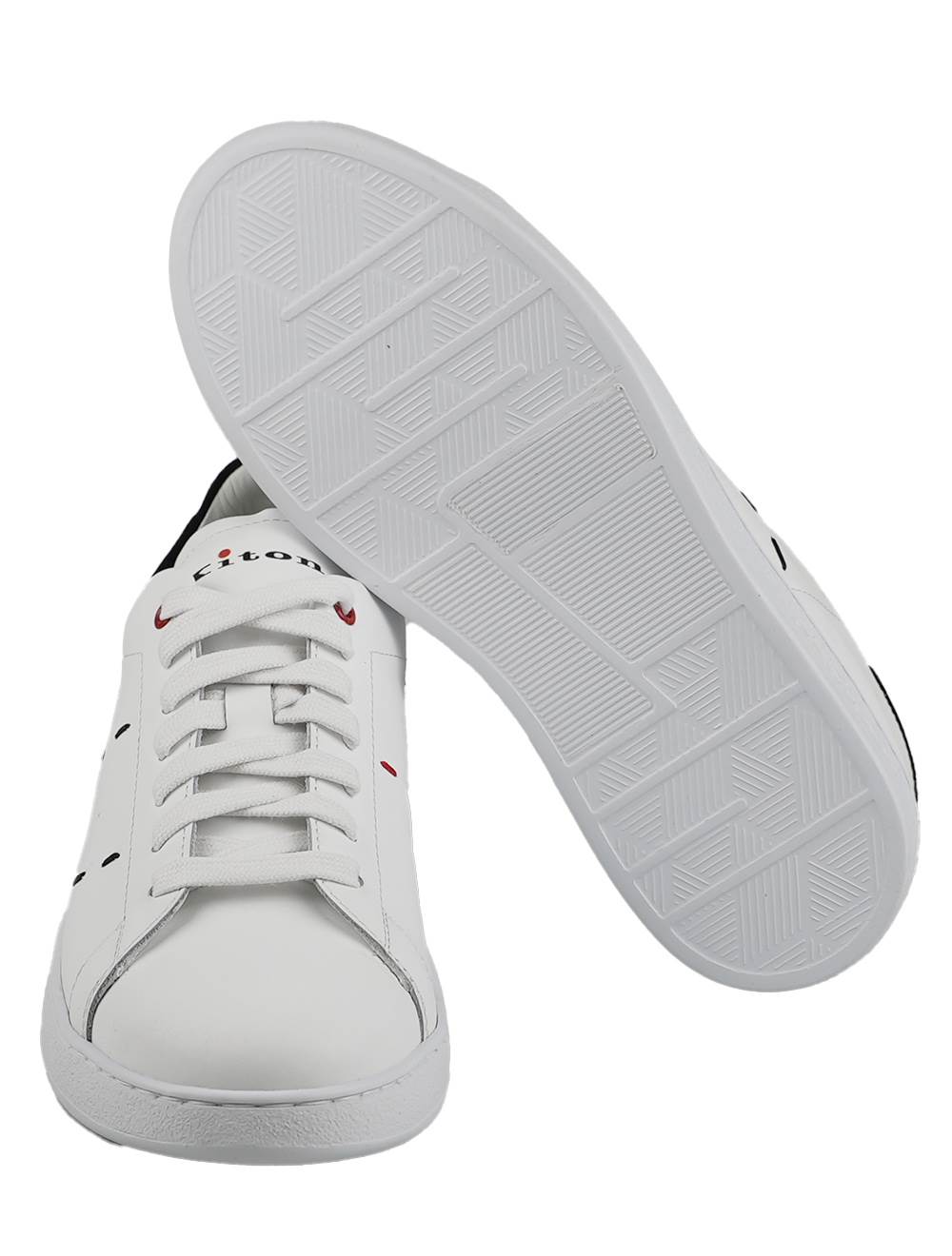 Kiton White Leather Sneakers