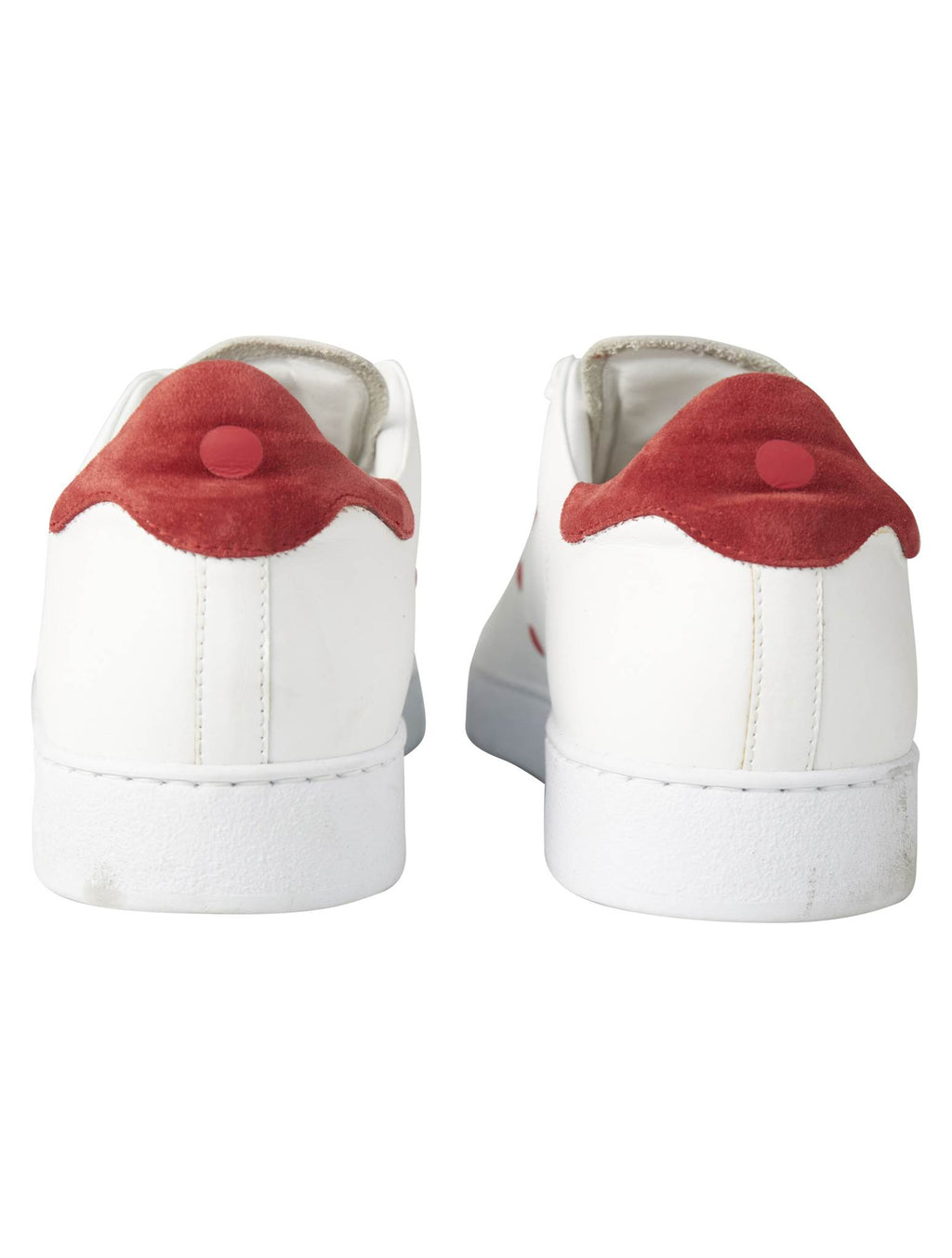 Kiton White Red Leather Sneaker