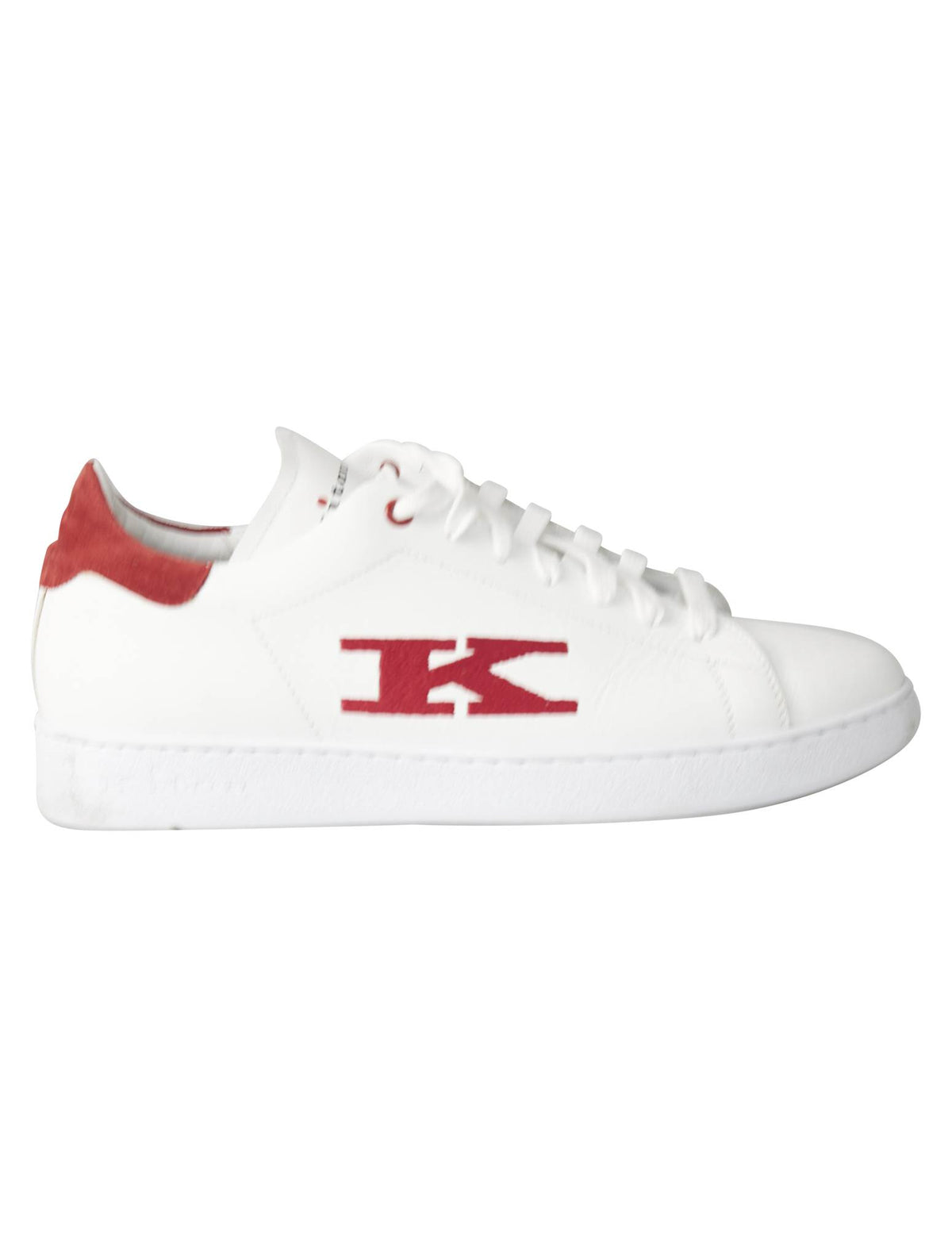 Kiton White Red Leather Sneaker