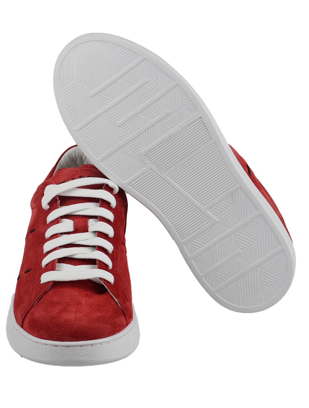 Kiton Red Leather Sneakers