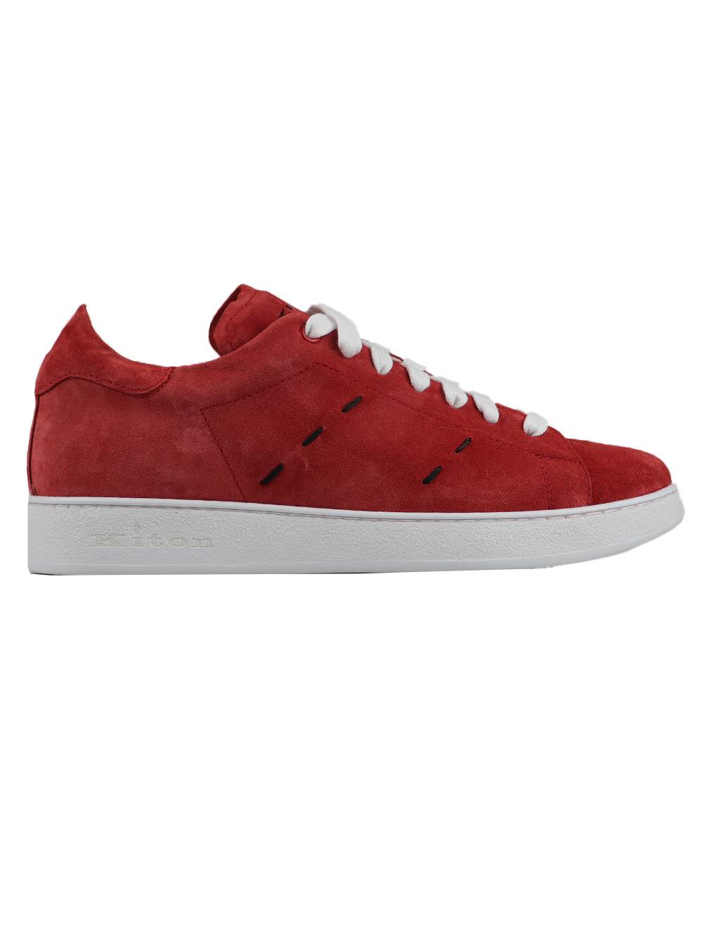 Kiton Red Leather Sneakers