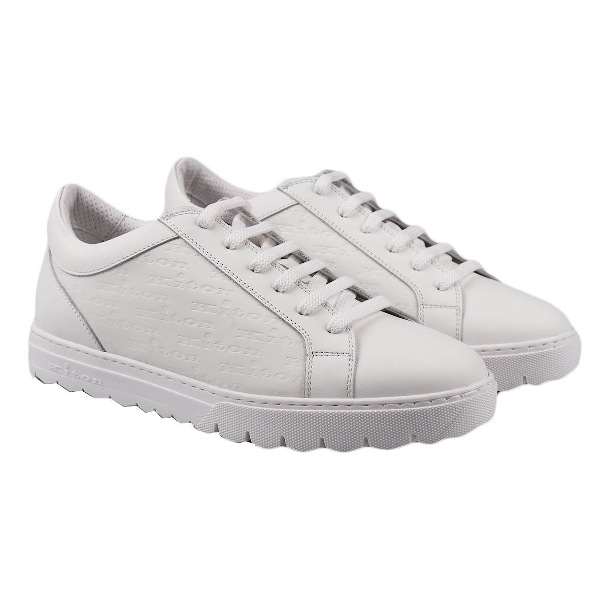 Kiton Kiton White Leather Sneakers White 000