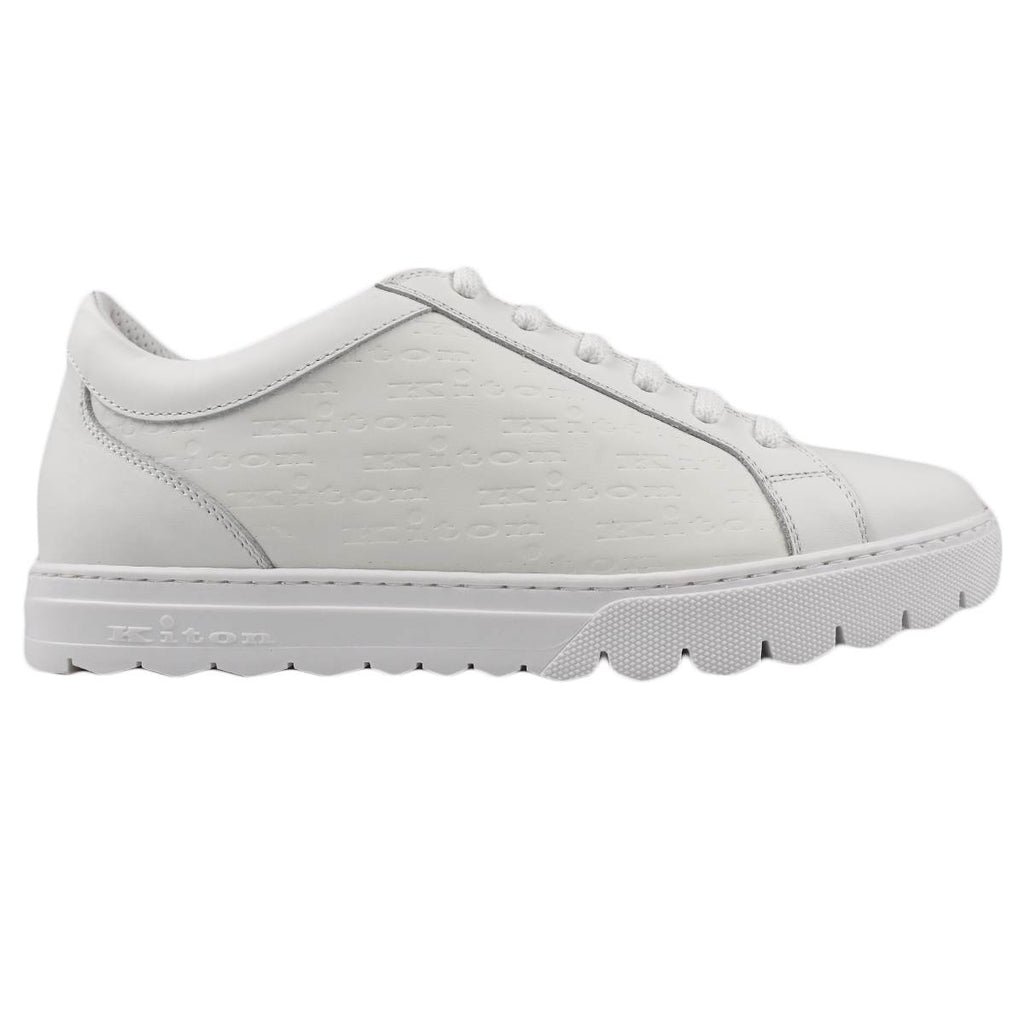 Kiton White Leather Sneakers