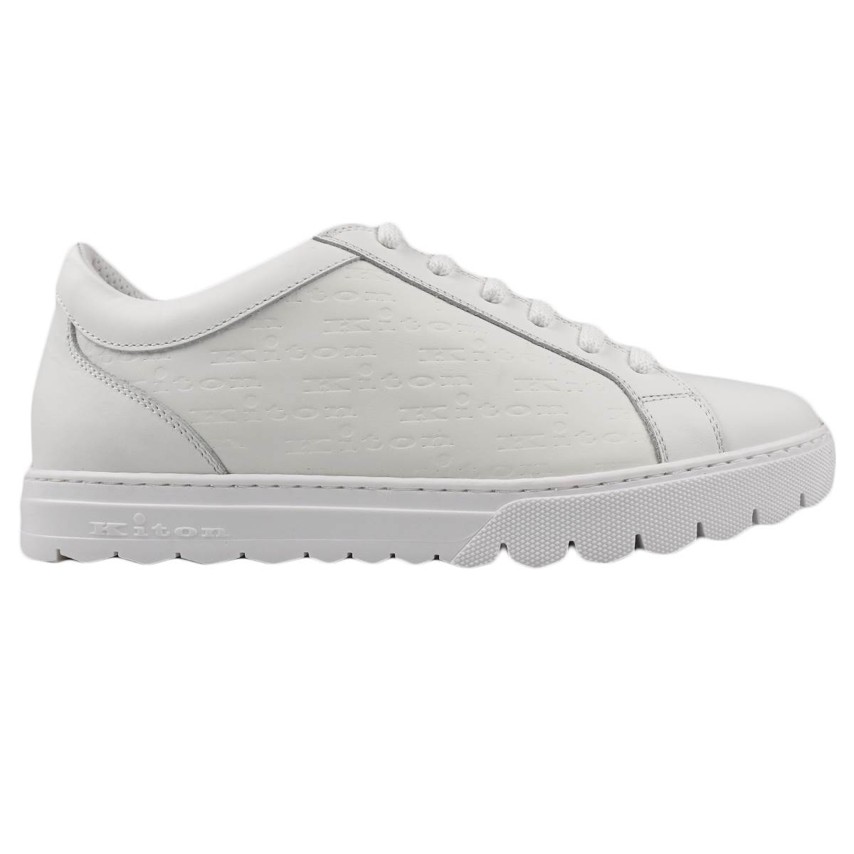 Kiton White Leather Sneakers