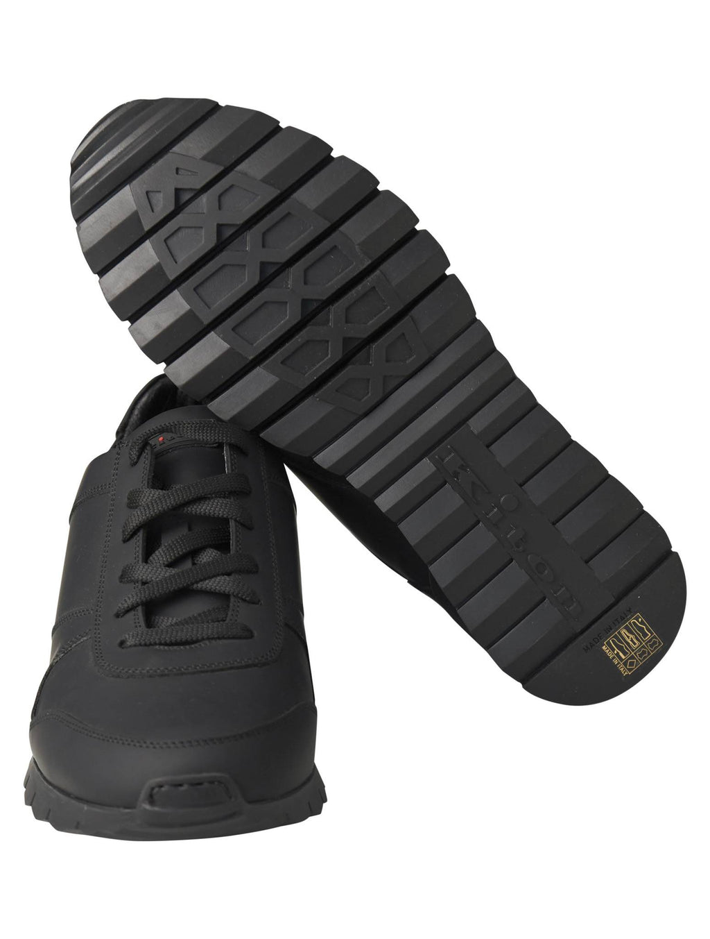 Kiton Kiton Black Leather Sneaker Black 001