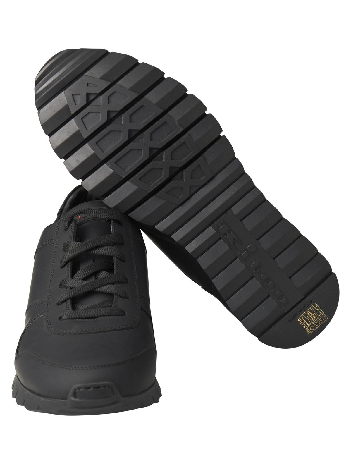 Kiton Kiton Black Leather Sneaker Black 001
