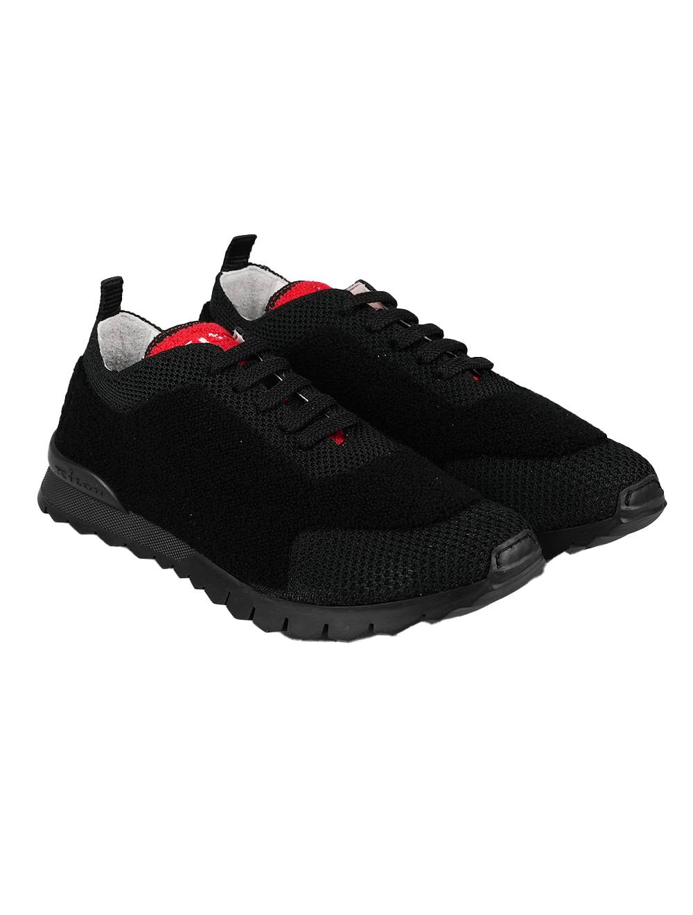 Kiton Kiton Pl Wool Sneakers Black 000