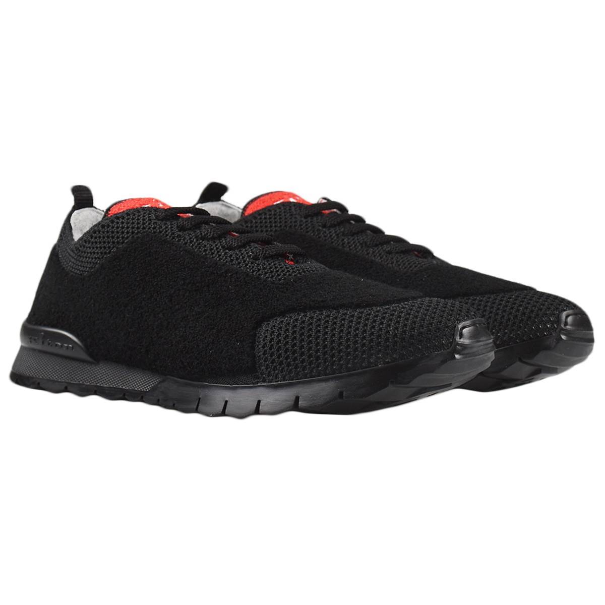 Kiton KITON Black Red PL Wool Shoes Black/ Red 000