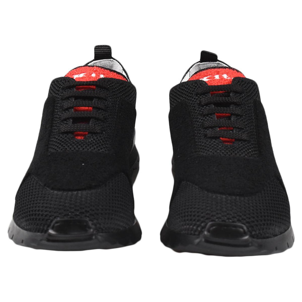 Kiton KITON Black Red PL Wool Shoes Black/ Red 001