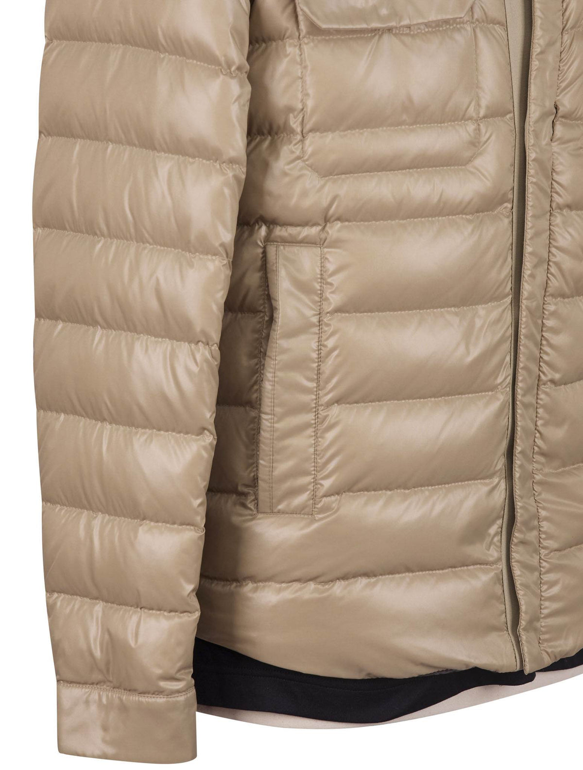 Kiton Beige Nylon Pa Pu Coat