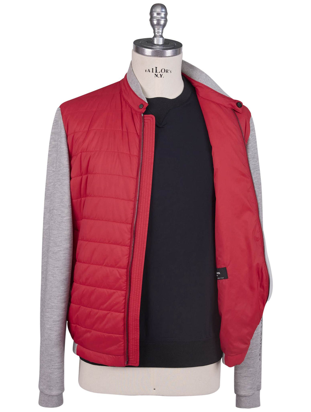 Kiton Red Gray Pa Coat