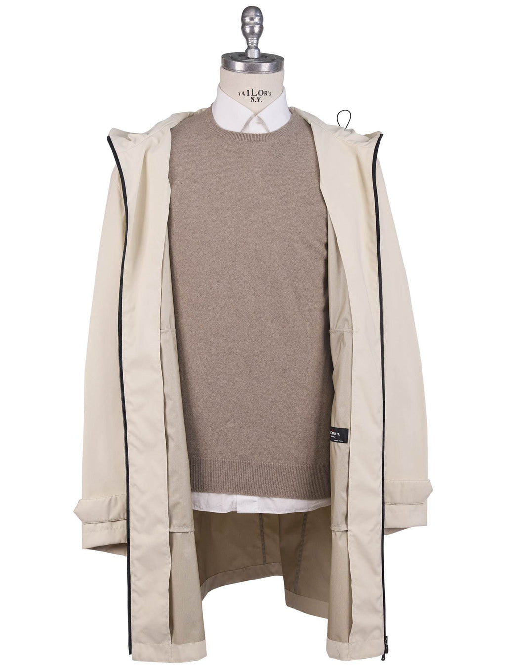 Kiton White PA PL Overcoat