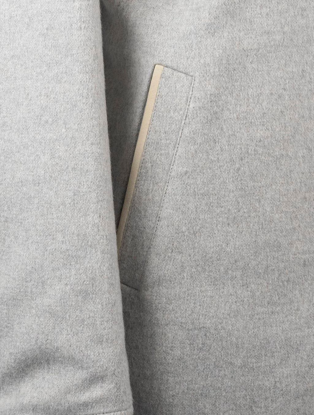 Kiton Gray White Cashmere PL Overcoat