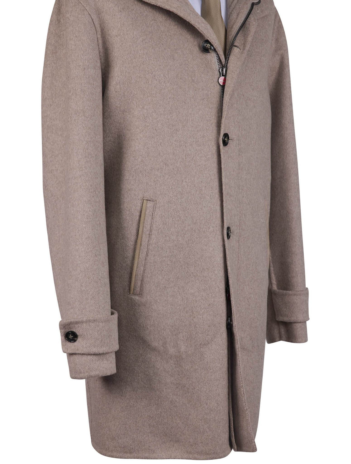 Kiton Brown Cashmere Overcat