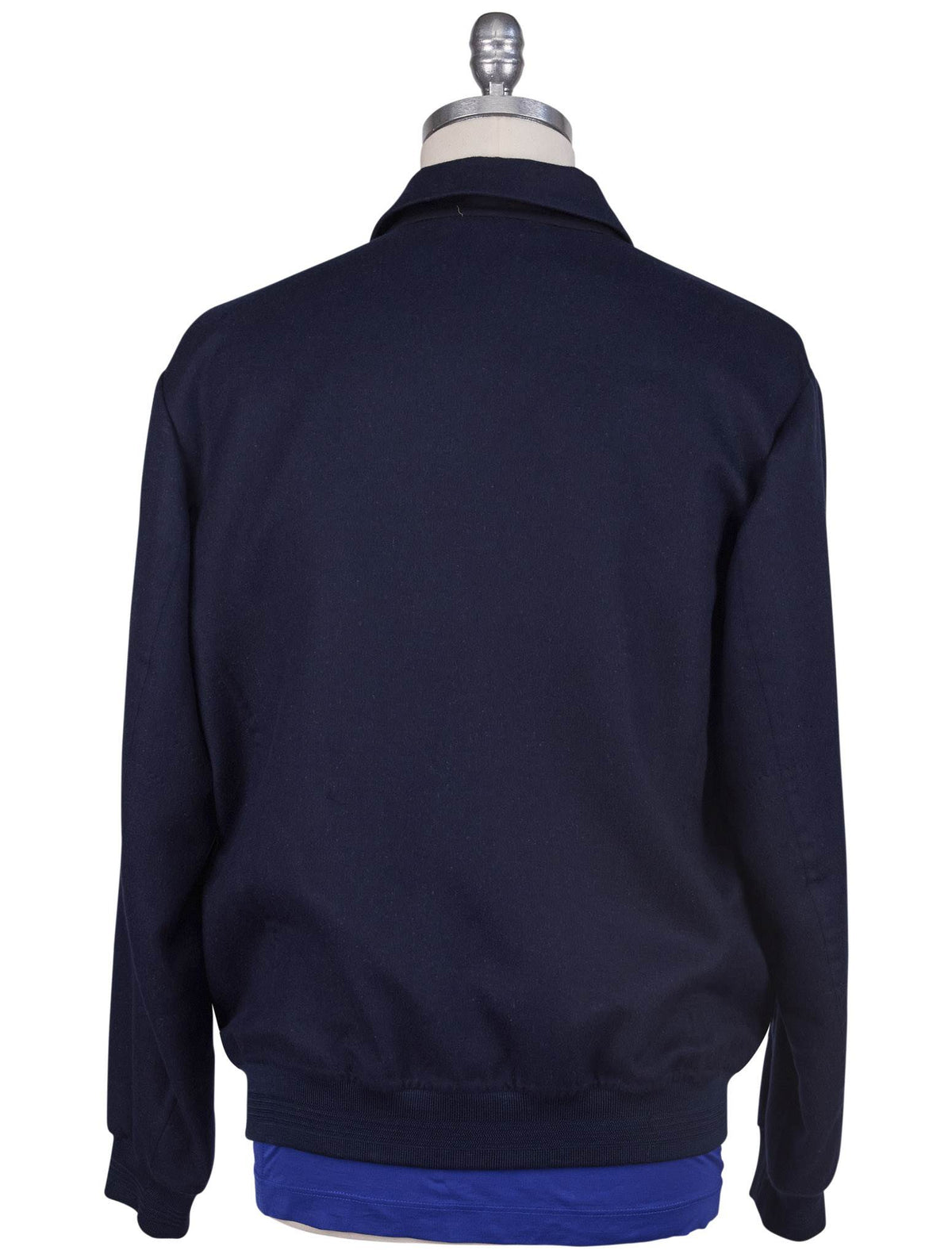 Kiton Blue Cashmere Silk Coat