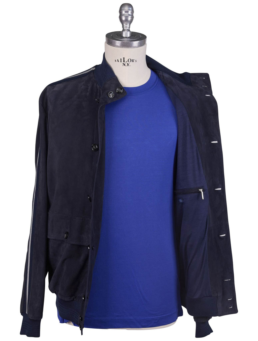 Kiotn Blue Leather Coat