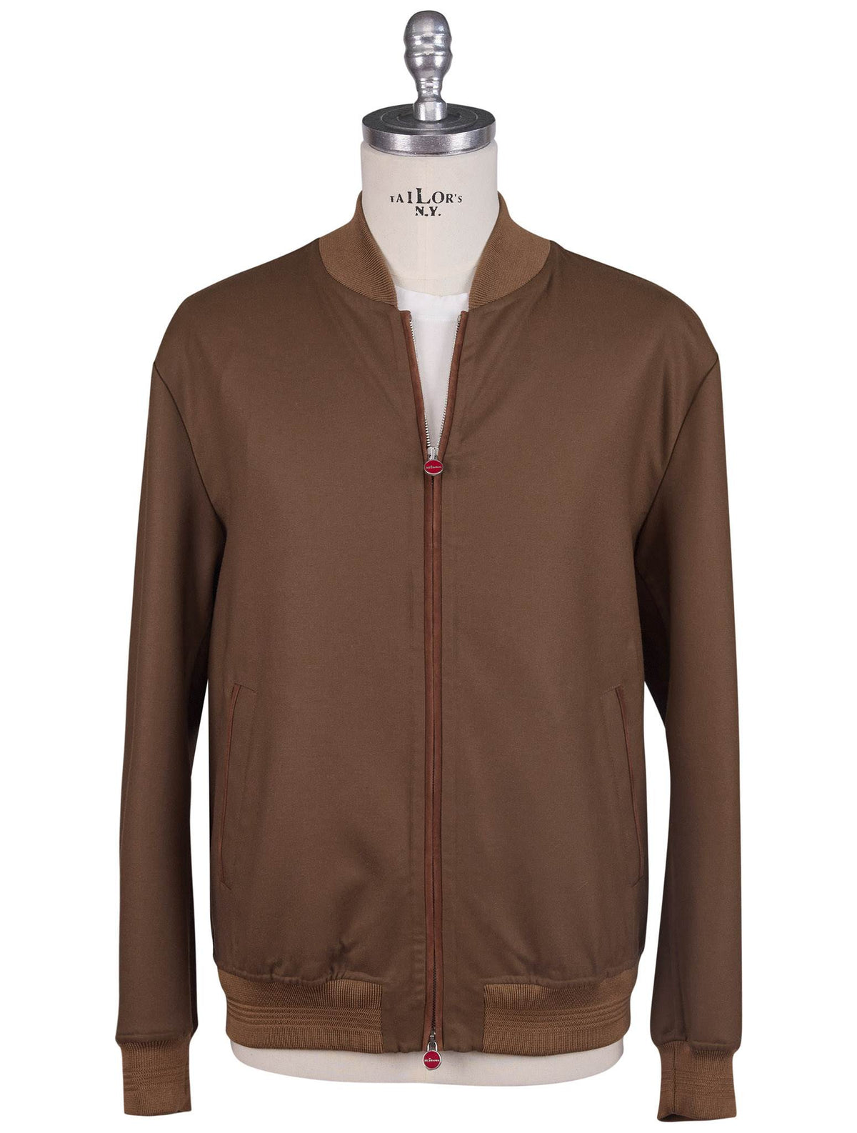 Kiton Brown Wool Ea Coat