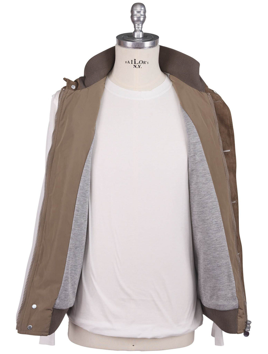 Kiton Brown Leather Suede Vest
