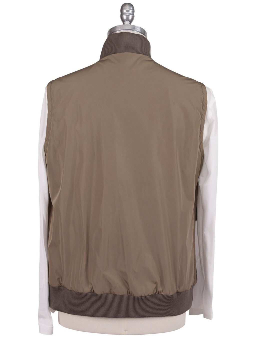 Kiton Brown Leather Suede Vest