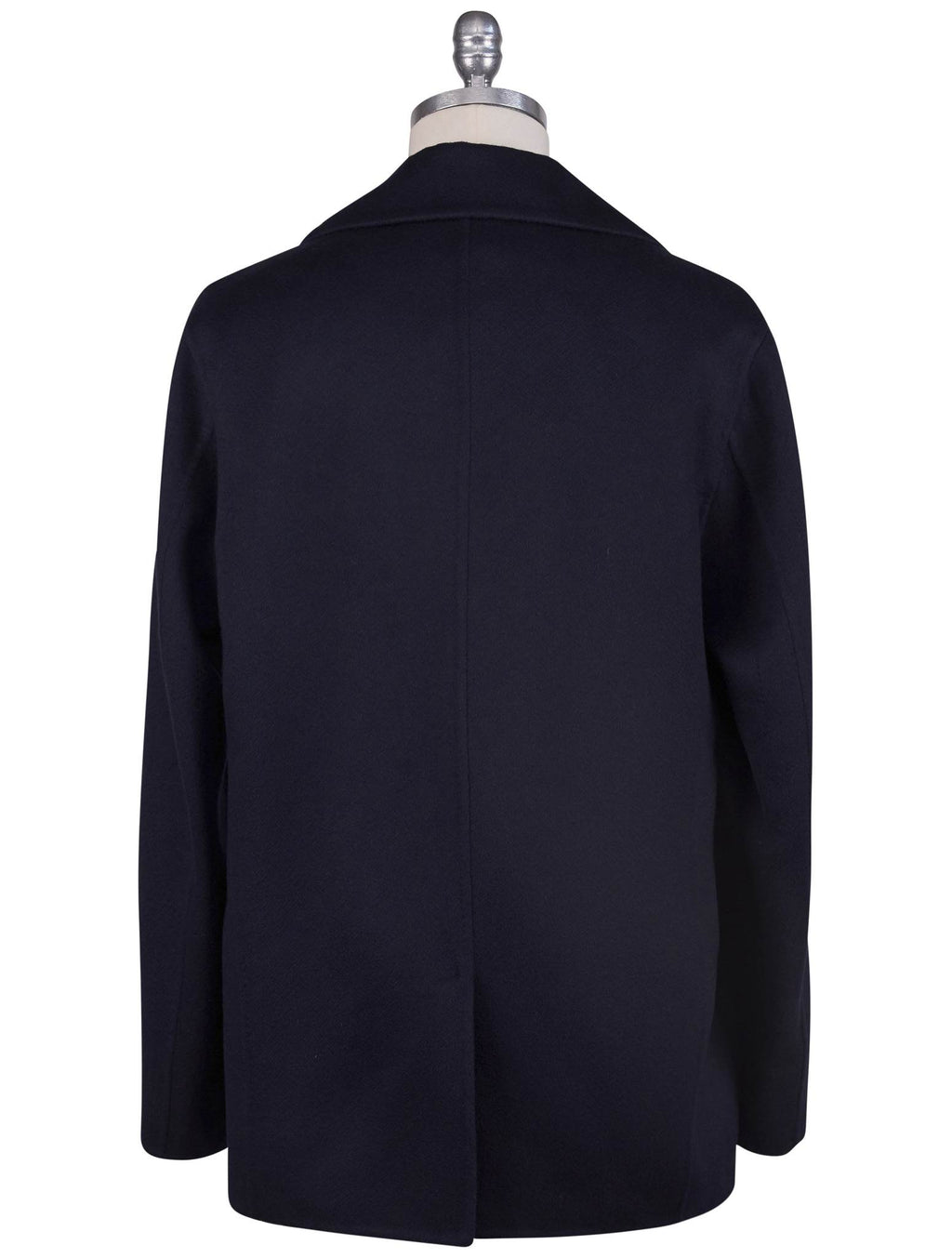 Kiton Blue Cashmere Double Breasted Coat