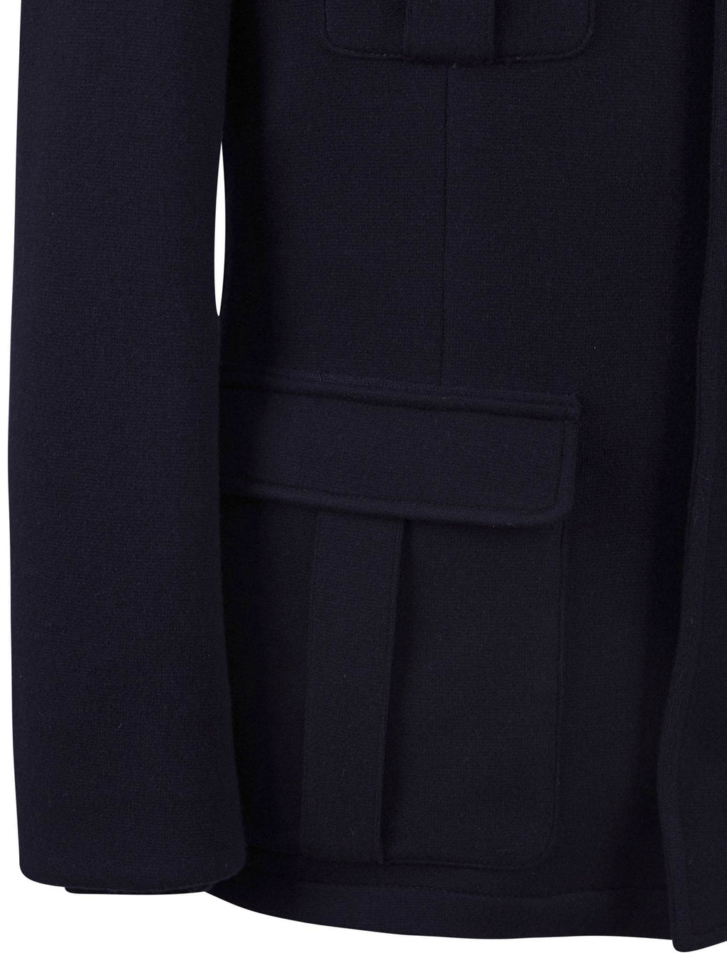 Kiton Blue Wool Cashmere Pa Coat