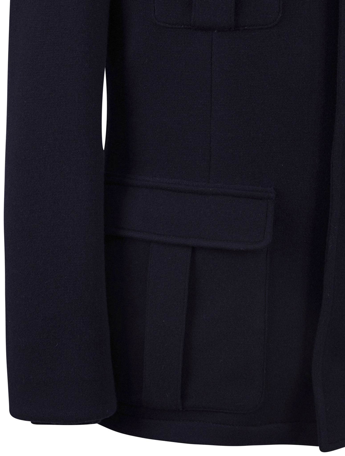 Kiton Blue Wool Cashmere Pa Coat