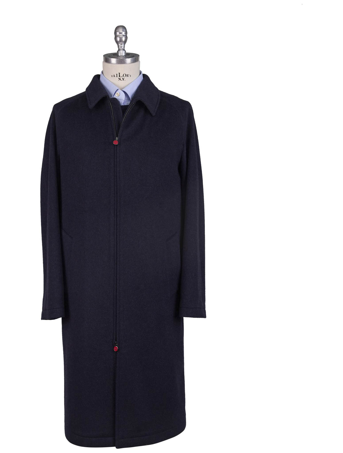 Kiton Kiton Blue Cashmere Overcoat Blue 000